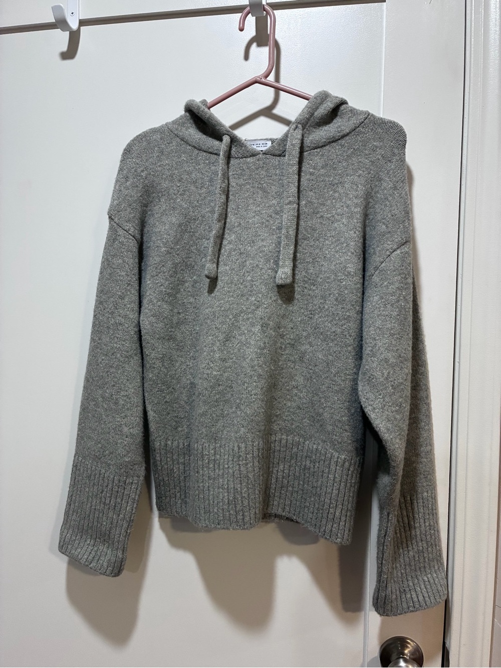 Zara Men's Gray Crewneck Hoodie Sweater